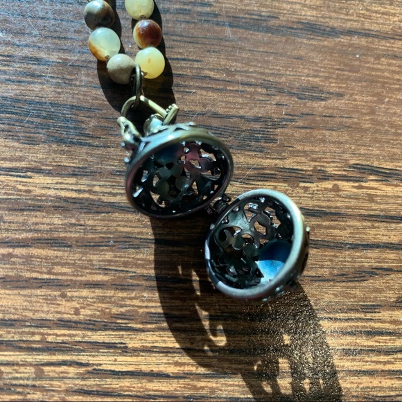 Jasper hand knotted necklace with pendant - Picture 7 of 7